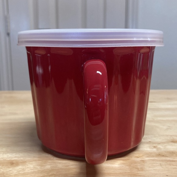 Good Cook Red 18 oz Soup Mug with Lid - Picture 2 of 9